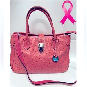 Vintage/Authentic/DOONEY & BURKE Pink Ostrich Handle Bag